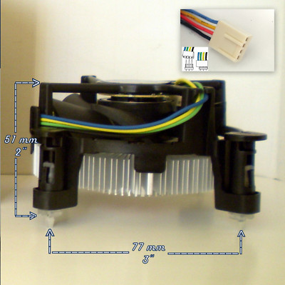 Intel Core i3 Cooler Fan Heatsink for i3-2100T i3-2125 i3-2130 i3-2100 i3-2100T