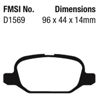 EBC DP41880R Yellowstuff Rear Brake Pads for 2011-2019 Fiat 500 — 第 3/4 张图片