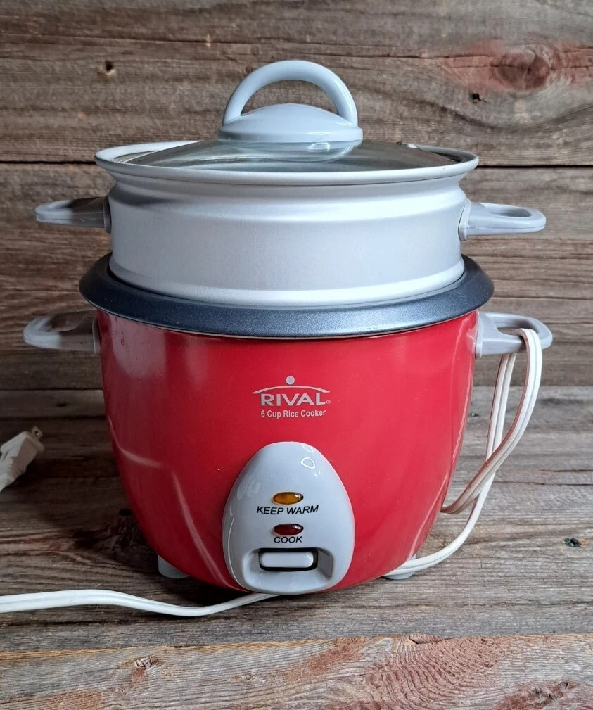 Rival Red 6 Cup Finished Capacity Rice Cooker RC-61