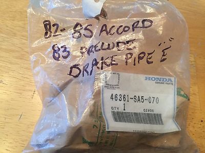 NOS NEW OEM HONDA 82-85 ACCORD, 83 PRELUDE- BRAKE PIPE ''E'' PART# 46361-SA5-670