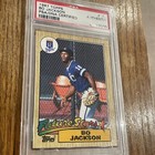 Bo Jackson Royals Autographed Topps Future Stars Card 1987 topps PSA/DNA SHARP