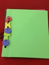 Green 4"x6" Photo Album 12 Pages Holding 24 Photos Wooden Letters Spell Photo 