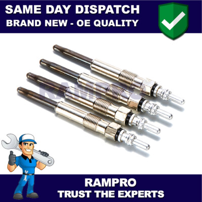 Rampro 4x Diesel Heater Glow Plugs For Audi Ford Jeep Seat Skoda Vauxhall VW