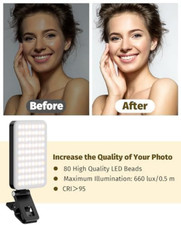 Luce Selfie Ricaricabile 60 LED Con Telecomando - Per Telefono, Tablet E Laptop, CRI 96+ - Foto 5