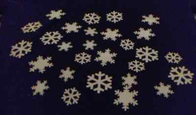 Schneeflocke ausgeschnitten Form Mix Handwerk Dekoration Mylar 350 Mikron Kunststoff 1'' - 2''