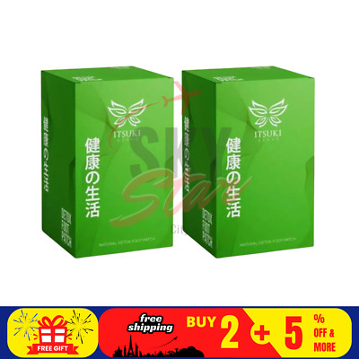 2 x Itsuki Kenko Natural Detox Fußpflaster 50 Beutel pflanzliche Reinigung ko...