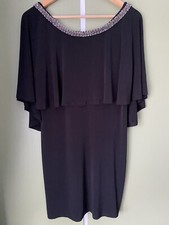 Stunning Black Warehouse Evening Cruise Dress Size 12