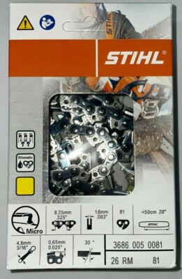 26RM 81 STIHL NEW CHAINSAW CHAIN SAW 20 in. .325 .63 81 20 INCH