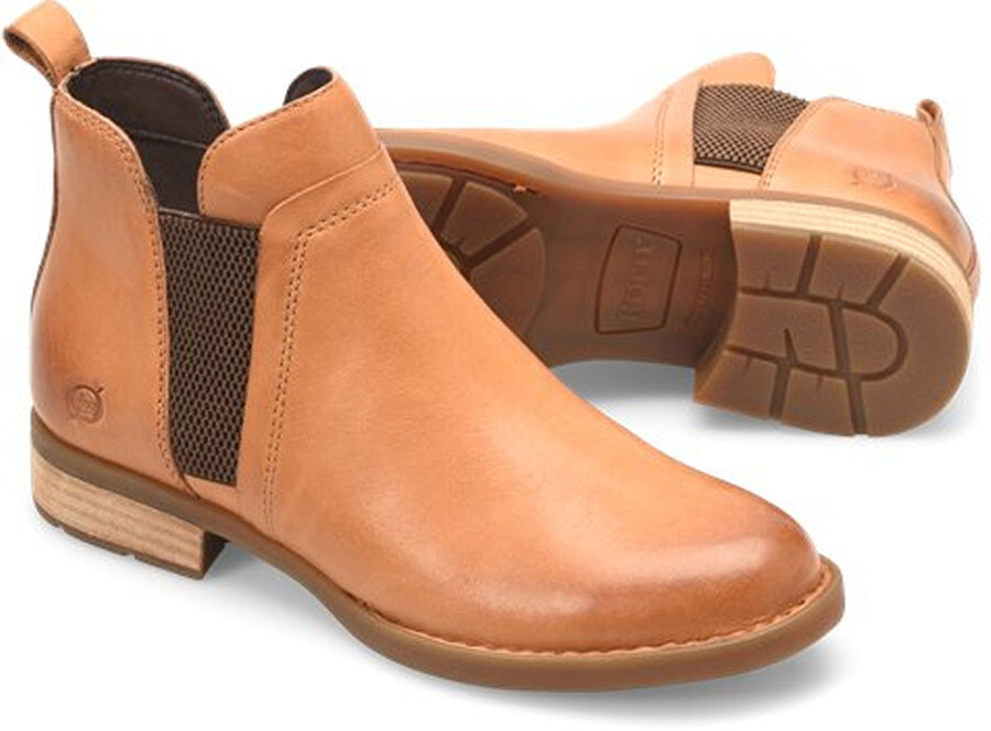 New! Born Brenta II Chelsea Bootie Wheat Brown Leather Sz 6.5 M