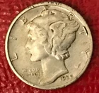 HIGH GRADE AU 1939 D MERCURY SILVER DIME-OLD US COIN-JUN337