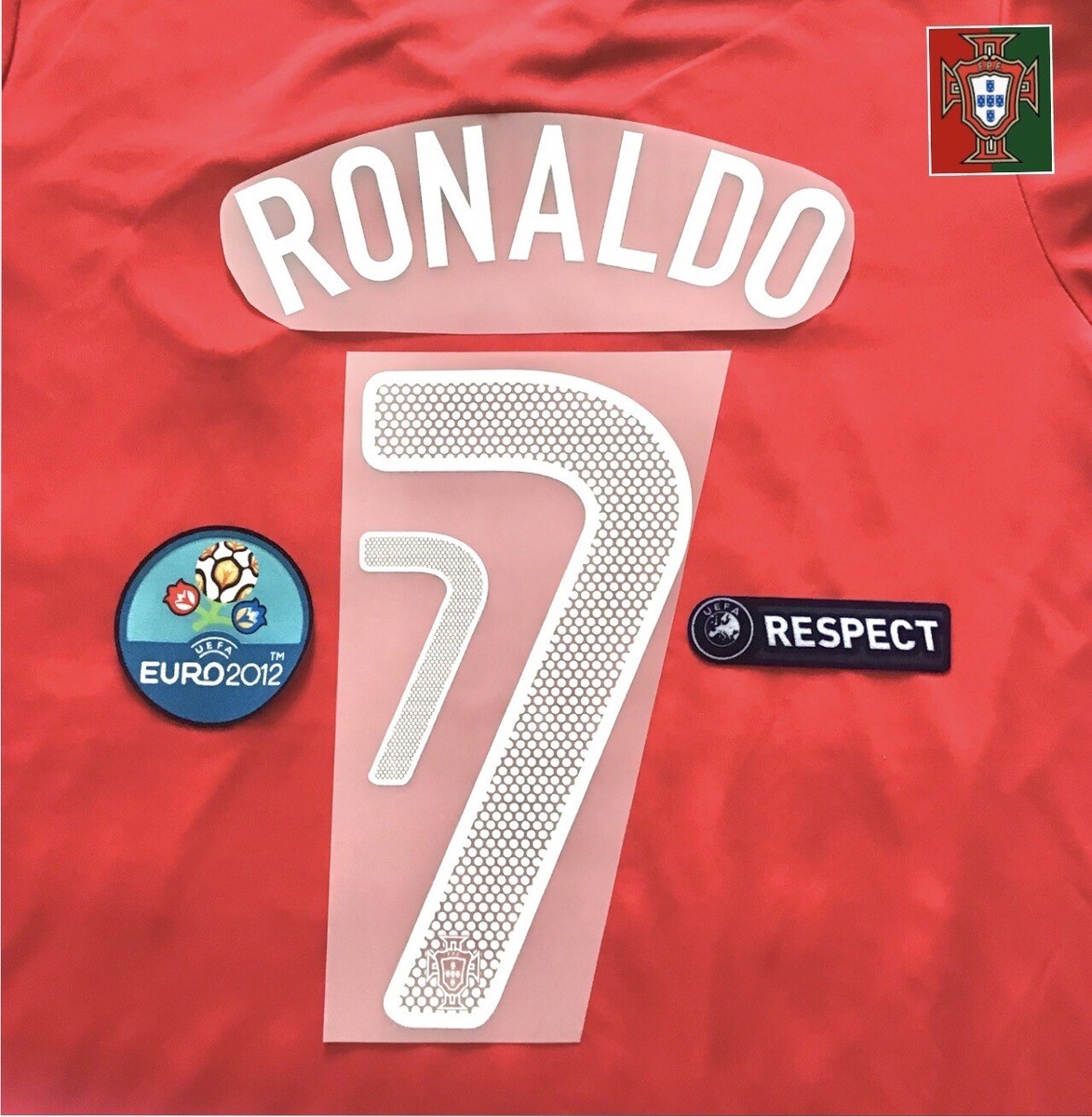 PORTUGAL RONALDO #7 football name print and number EURO 2012 Patch