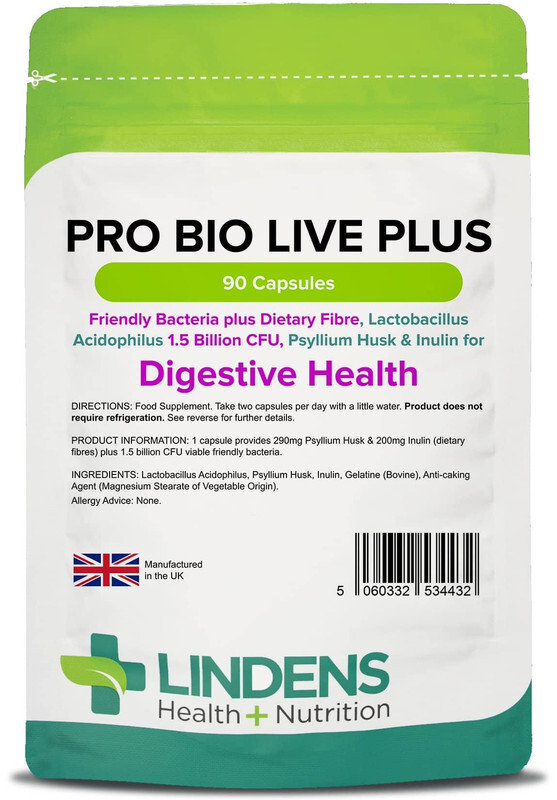 Lindens Probiotico Plus Acidophilus psyllium Husk Inulin 3-PACCO 270 Capsule