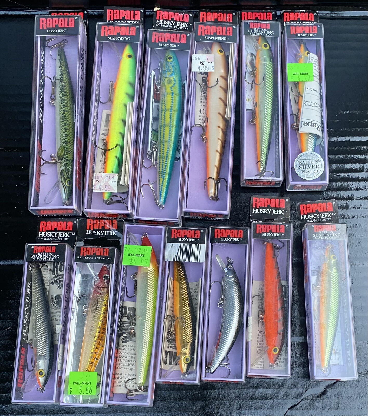 (LOT OF 13) RAPALA HUSKY JERK SUSPENDING 3/8oz. MULTIPLE COLORS NIP eBay