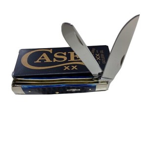 CASE XX #02800 BLUE BONE ROGERS CORN COB JIG LARGE TRAPPER SS