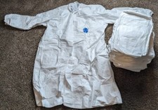 Tyvek 400 Lab Coat 4X Box Of 30, Snap Front, White - B6