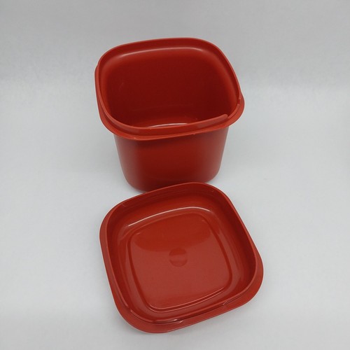 Vintage Tupperware Ice Cube Bucket Holder Orange 1467-1468 / 13 & 6 Ice Trays - Picture 3 of 15