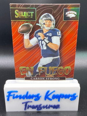 2022 CARSON STRONG PANINI SELECT DRAFT PICKS HOLO PRIZM EN FUEGO  #EN-CS  
