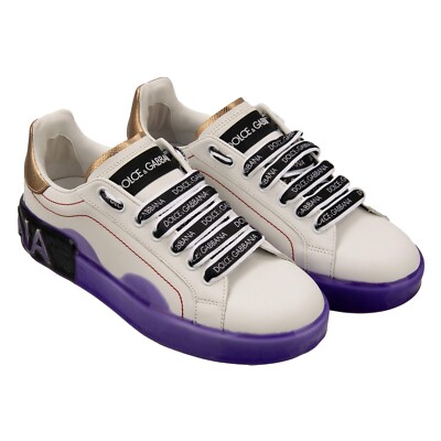 DOLCE & GABBANA DG Logo Lace Sneaker Shoes PORTOFINO White DOLCE & GABBANA DG Logo Lace Sneaker Shoes PORTOFINO White