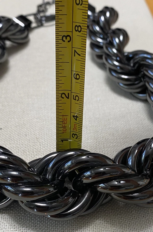 RLM Black Hematite 18” trançado/colar, fecho alternado - Imagem 4 de 4