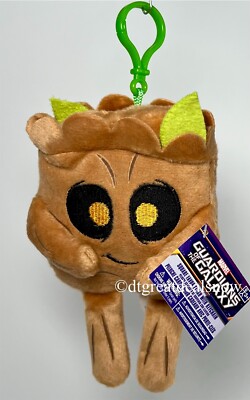 Marvel Guardians Of The Galaxy Groot Clip On Plush 6'' Keychain Figure Tan