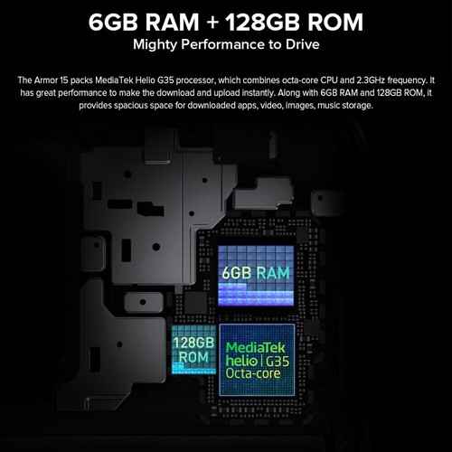Global Version 5.45'' Ulefone Armor 15 Built-in TWS Earbuds 6600mAh Rugged Phone - Picture 9 of 25