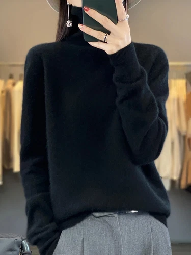 Kaschmir Pullover O-Ausschnitt Damen Strick Langarm Pulli Rauten Oberteile - Bild 8 von 32