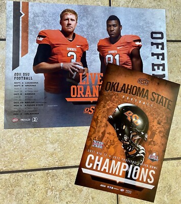 2011 OSU Oklahoma State Cowboys Football Posters JUSTIN BLACKMON BRANDON WEEDEN