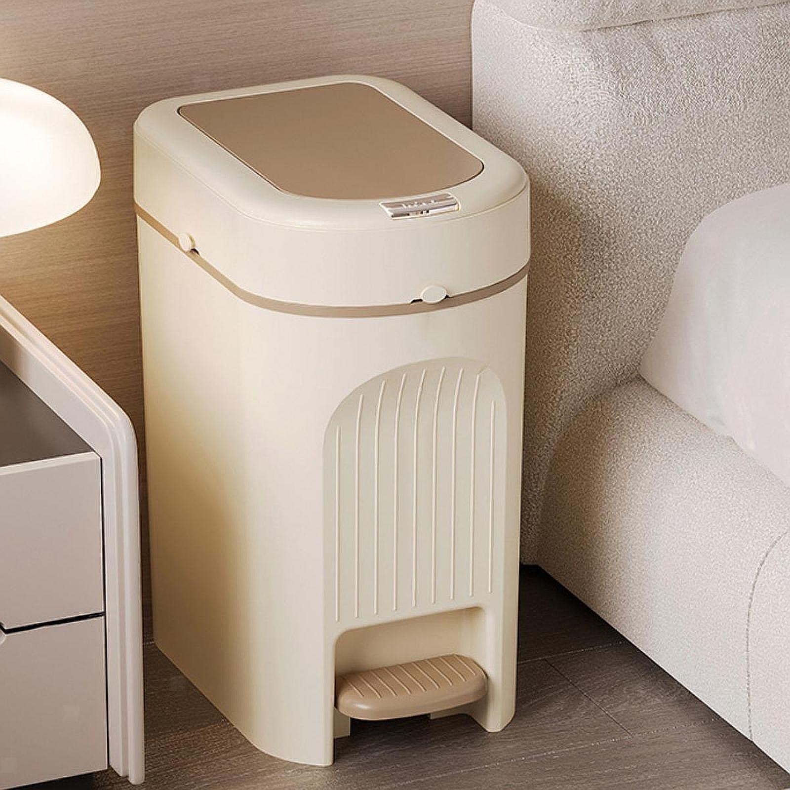 Trash Can Simple Garbage Container Bin Wastebasket for Kitchen Office Home-image