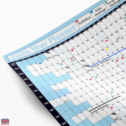 2026 Planificador de Pared Calendario Gráfico de Pared Calendario Vacaciones ✔LA GAMA MÁS AMPLIA EN EBAY - Imagen 132 de 144