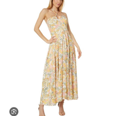 puff sleeve v neck maxi dress V-Neck Puff Sleeve Maxi Dress