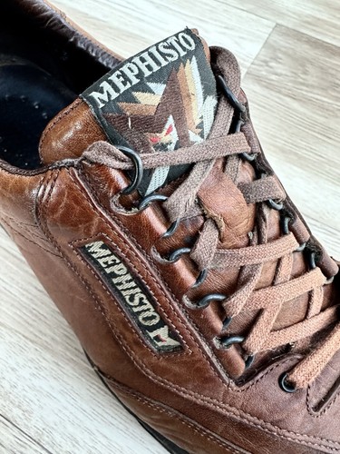 Mephisto Match Pebble Leder Freizeit Wanderschuhe Herren 13 Cognac Braun Frankreich " - Bild 15 von 16