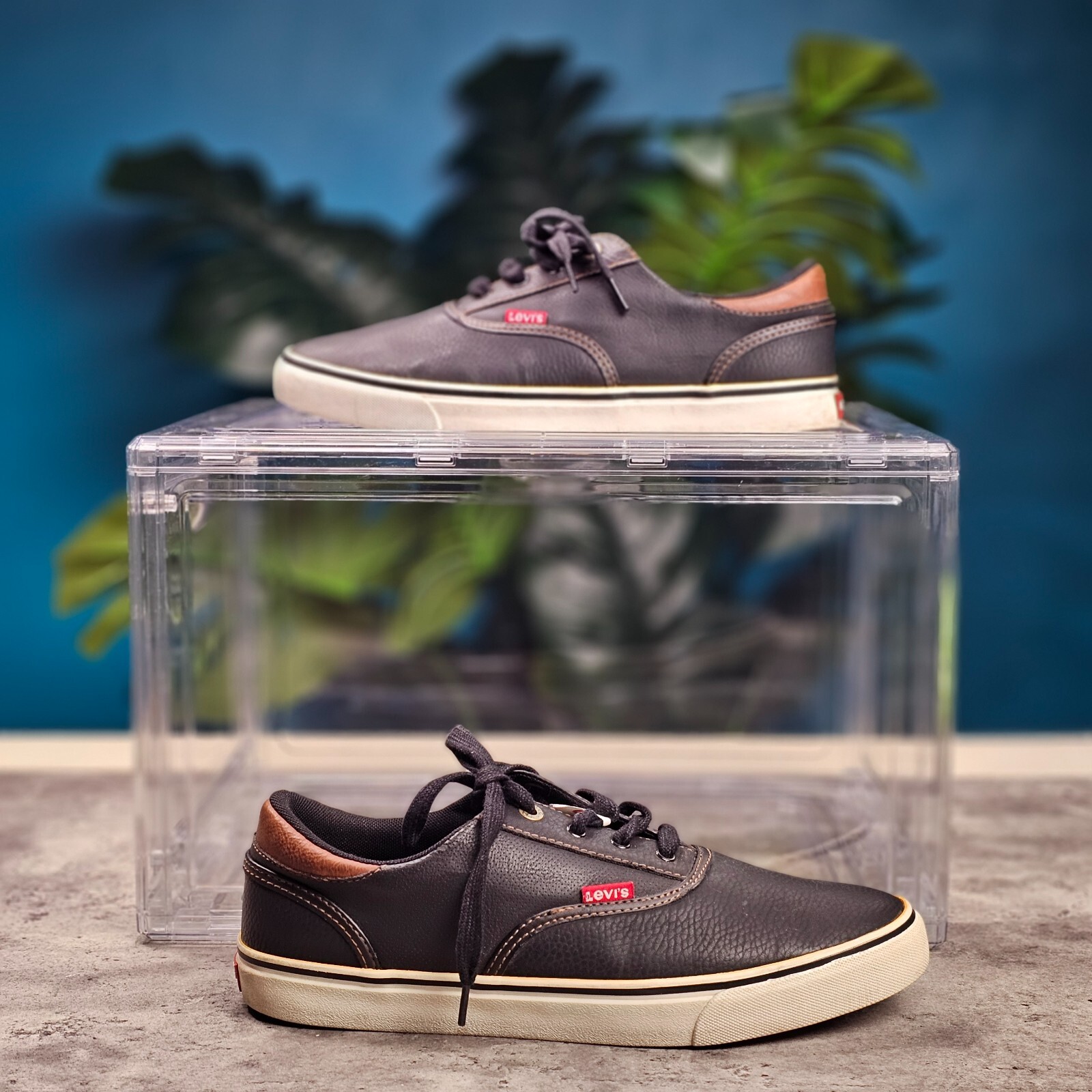 Levi's Black Ethan Perf WX UL NB Classic Fashion Sneaker Shoe Sz 10 Men's