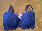 PINK Victoria's Secret Date Push Up Bra 32DD - Royal Blue/Hot Pink NWOT /Sexy — photo 6