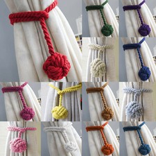 Curtain Tie backs Pair 2Pcs of Rope Ball Tiebacks Holdbacks Curtains & Voiles