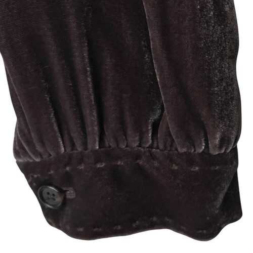 Vintage Tahari Velvet Blazer Size Medium Mocha Mousse Silk Rayon Blend Pockets - Picture 10 of 14