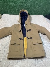 Size 6 Unisex Mayoral Quilted Jacket Faux Fur Lined Navy - Brown Corduroy Trim