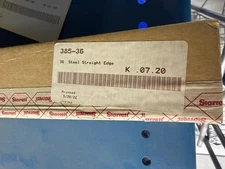 Starrett 385-36 Straight Edge, Beveled, Nograd, 36 In