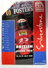 SILVERSTONE 12/13/14 Jul 1991 LF Formula 1 Official Programme + Race Card