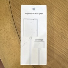 Apple 30-Pin to VGA D-Sub Female Adapter White Model A1368 MC552ZM/B 1:1