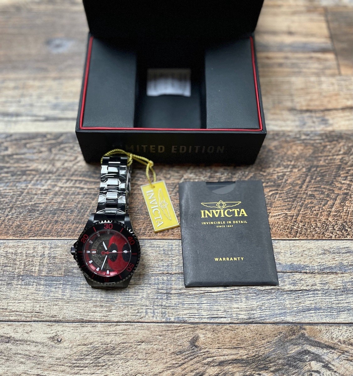 New Marvel Invicta Deadpool Limited Edition Men's Watch- Number