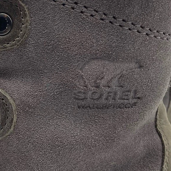 Sorel Womens Shoes Explorer Joan Boots 9 Quarry Gray Leather Waterproof Winter - Image 3 of 4