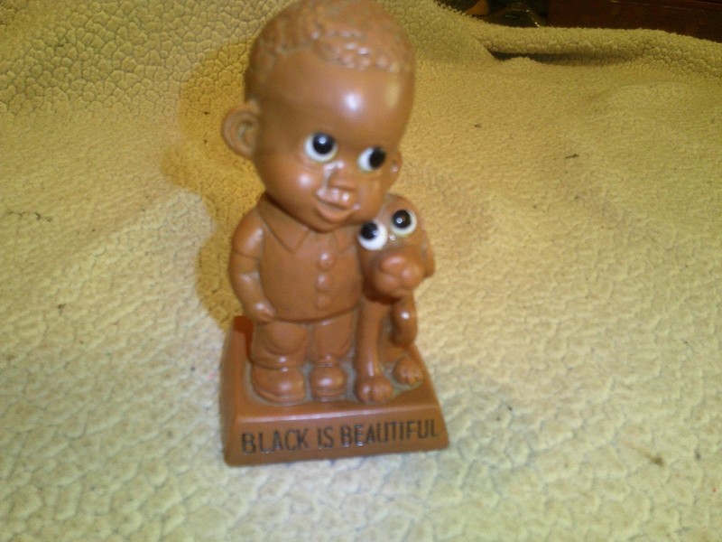 Vintage Rare Black Is Beautiful Figurine Russ&Wallace Berrie 1970