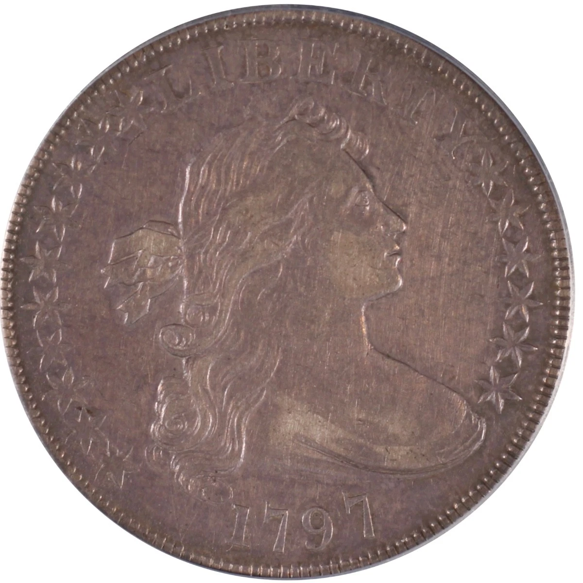 1797 $1 10X6 Stars Draped Bust Dollar PCGS XF40