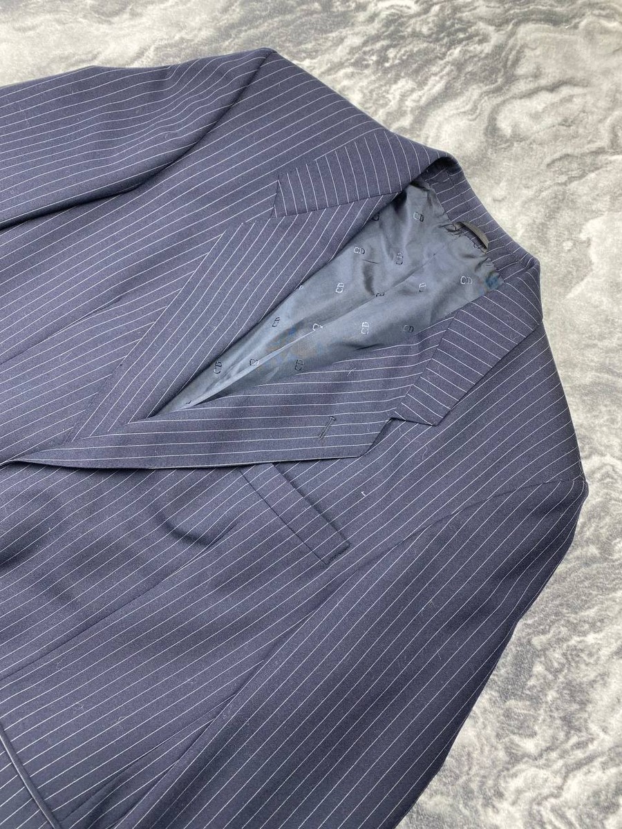 Vintage Christian Dior Classic Suit Blazer And Pants 80s Wool Men