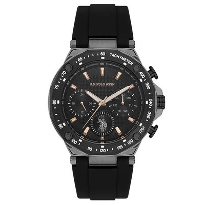 U.S. Polo Assn. USPA1076-01 Dial Black Tone Men's Wristwatch
