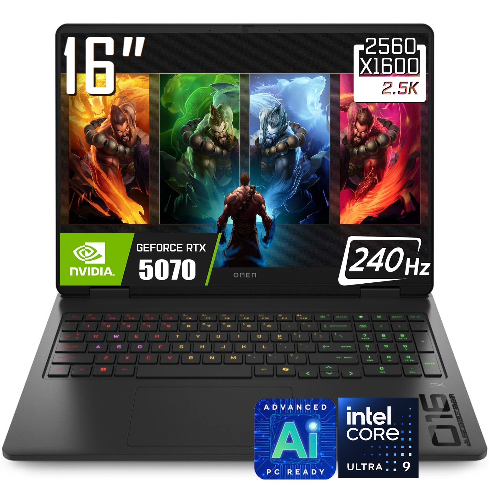 HP Omen 16" QHD 240Hz Gaming Laptop Intel Ultra 9 285H 64GB RAM 4TB SSD RTX 5070