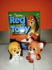 Red E Toby Pupazzi Gomma LEDRA Ledraplastic Libro Disney Mondadori 1a Edizione81