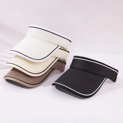 Chapeau de Soleil Réglable pour Femme Polyester Large Bord Respirant pour Cycli - Photo 1/4