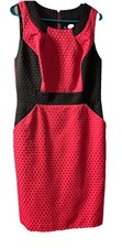 Tahari ASL Sheath Dress Women’s Size 10 Pink Black Trim Sleeveless Lined Career