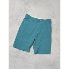 RVCA Shorts Boys 29 Performance Stretch Teal Blue Hybrid Surf Swim Beach EUC
